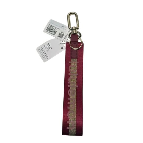 NWT Lululemon Never Lost Keychain Deep Luxe/Bone/Gold - Picture 3 of 4
